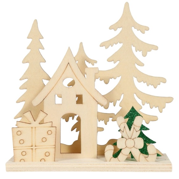 HARD TO FIND!! Christmas House DIY 3D Craft Kit Dollar Tree 4 Pack - Picture 6 of 6